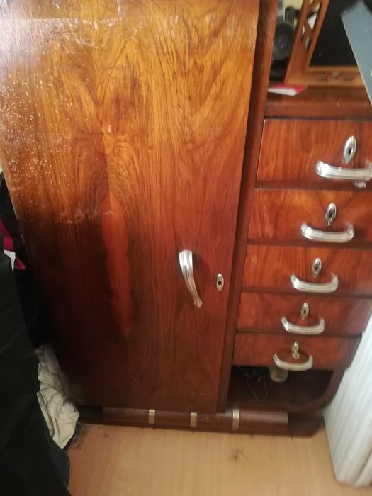 Mobília de quarto casal Art Deco muito completa