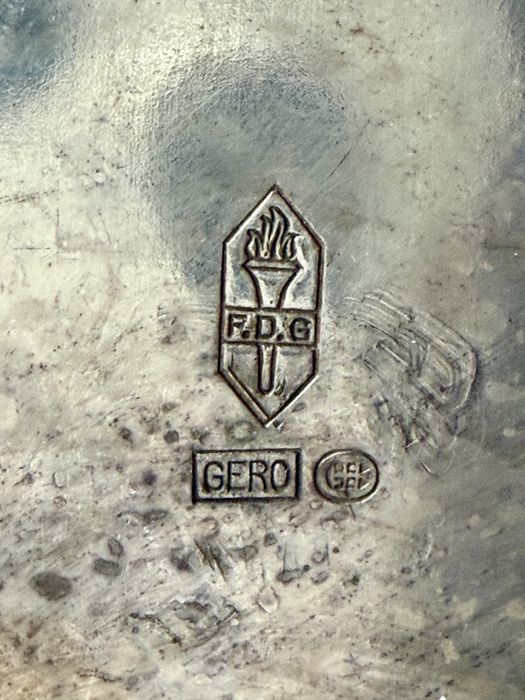 Unikat Art Déco: Wazon Gero Zilvium Ptaki Oryginalny Kryształ Plater