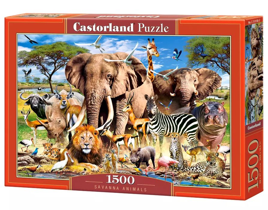 Puzzle 1500 elementów. Zwierzęta sawanny. Castorland. Nowy Produkt