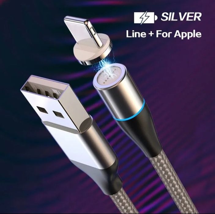 Carregador de ponteira tripla com íman. 
Carregamento super rápido.