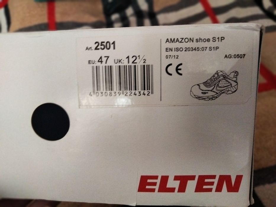 Нові робочі кросівки / спецвзуття Elten Amazon S1P (Розмір EU 47 / 31 см)