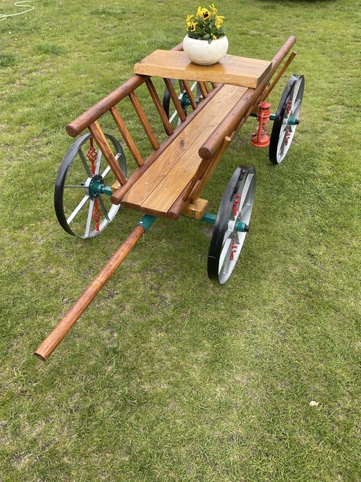 Wóz ogrodowy dębowy