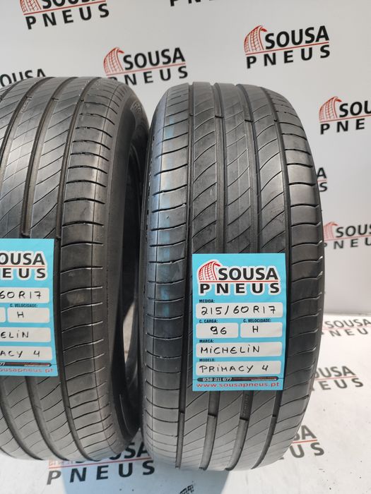 2 pneus semi novos 215-60R17 Michelin - Oferta dos Portes