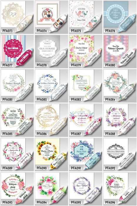 KRÓWKI personalizowane w woreczku ŚLUB rocznica wesele 50 zestawów