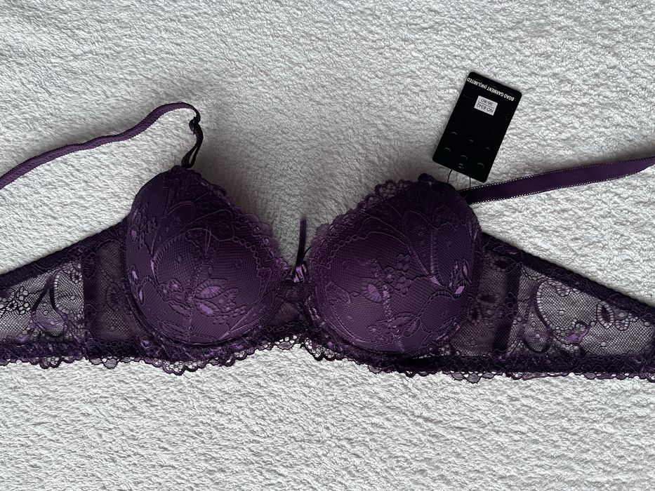 NOWY śliwkowy biustonosz  90B