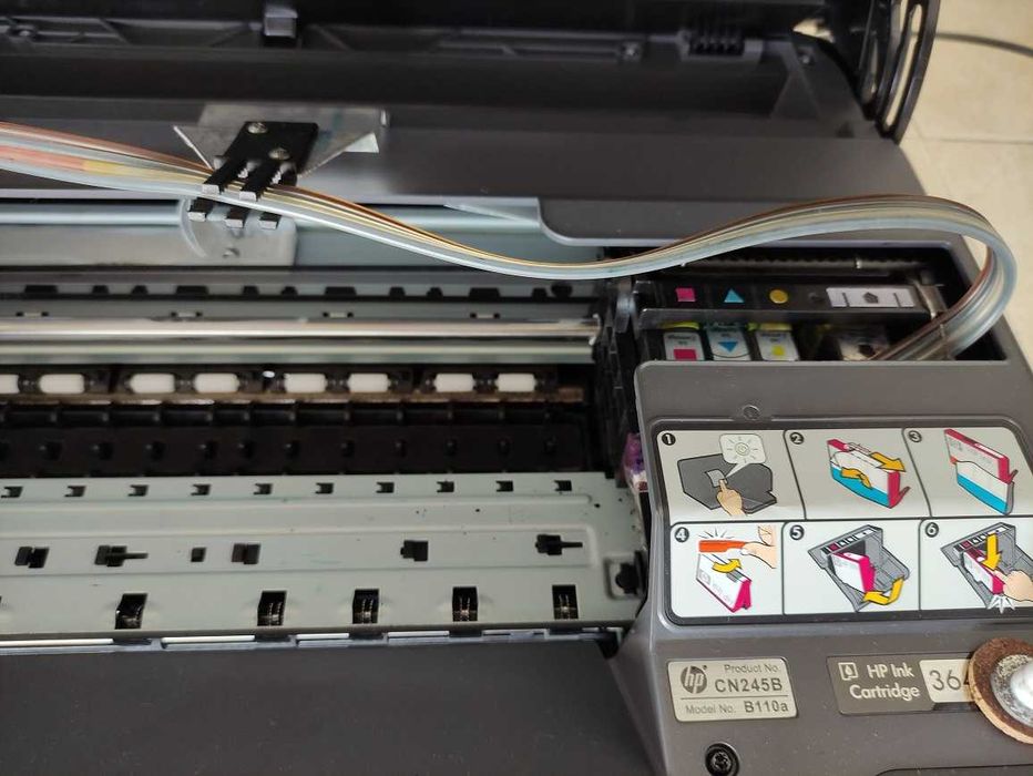 Impressora HP B110a com CISS + Tinta (4 cores)