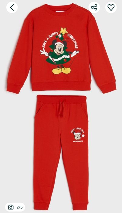 Nowe komplety dresowe 128 świąteczne Sinsay mikołajki