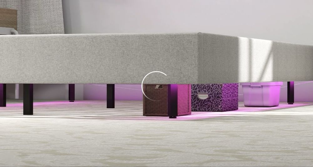Cama flutuante com leds