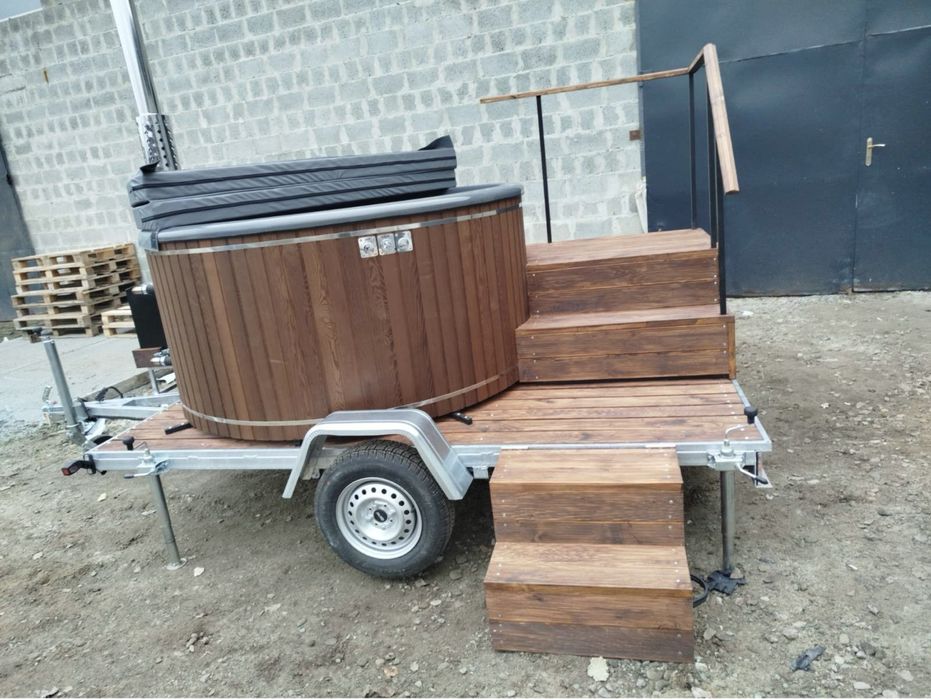 Чан на колесах! Чан на дровах! Мобільна купіль! Перевізний чан!