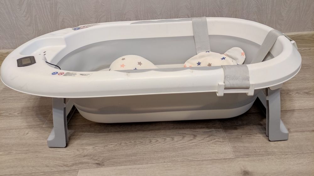 Дитяча ванночка складна Primabobo Ola з термометром і подушкою