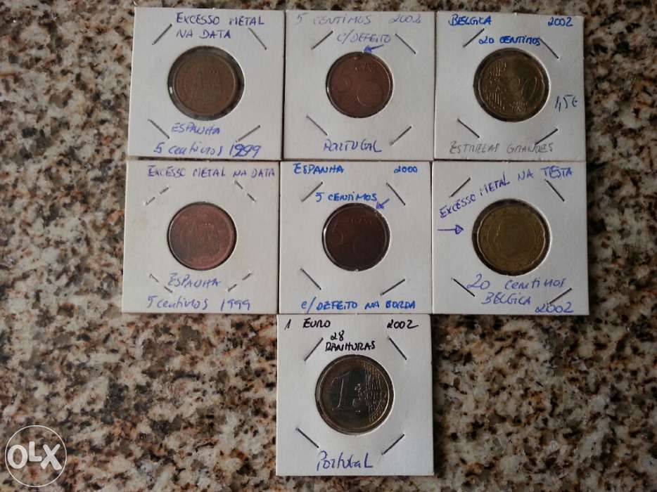 Moedas Euro com Defeitos