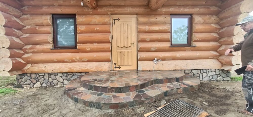 Kamień ciety ,wykonawstwo. Chodnik, taras, ścieżka. Polbruk kostka