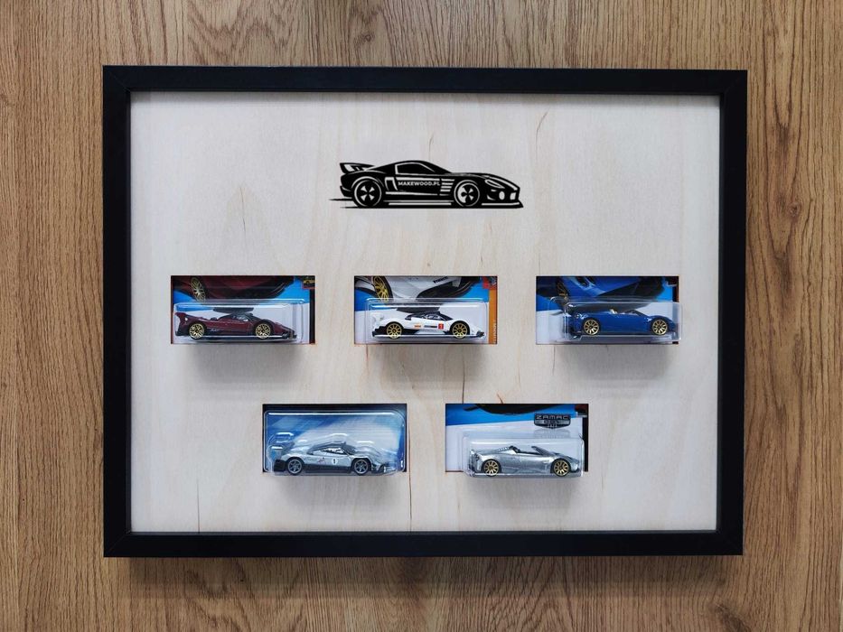 Rama na 5 modeli Hot Wheels 32x42cm box ekspozytor półka case gablota