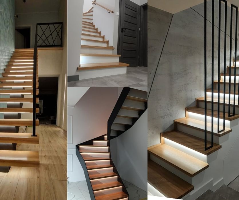 Schody wewnętrzne,na beton,na konstrukcji,stopnie,trepy