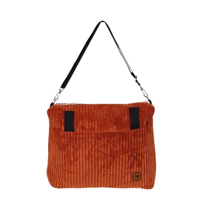 Torebka-Plecak Brązowy ze Sztruksu – 2w1 Handmade