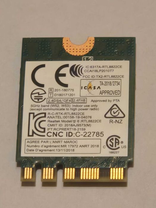 Karta Realtek 8822CE 802.11ac WiFi 5 / Bluetooth M.2 Adapter / Lenovo
