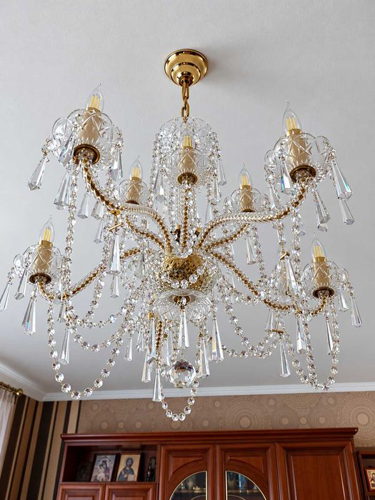 Кришталева люстра Glass LPS Bohemia Crystal, 10 ріжків, Словаччина