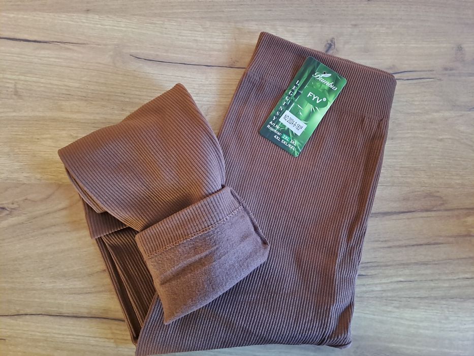 Nowe Leginsy ocieplane term ciepłe  2 XL 3XL 4XL 5/6 XL kolory prążki