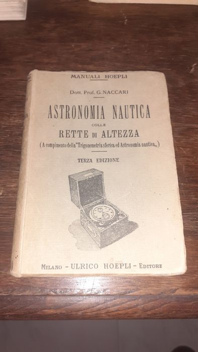 Astronomia Nautica livro raro Manuali Hotpli 1922