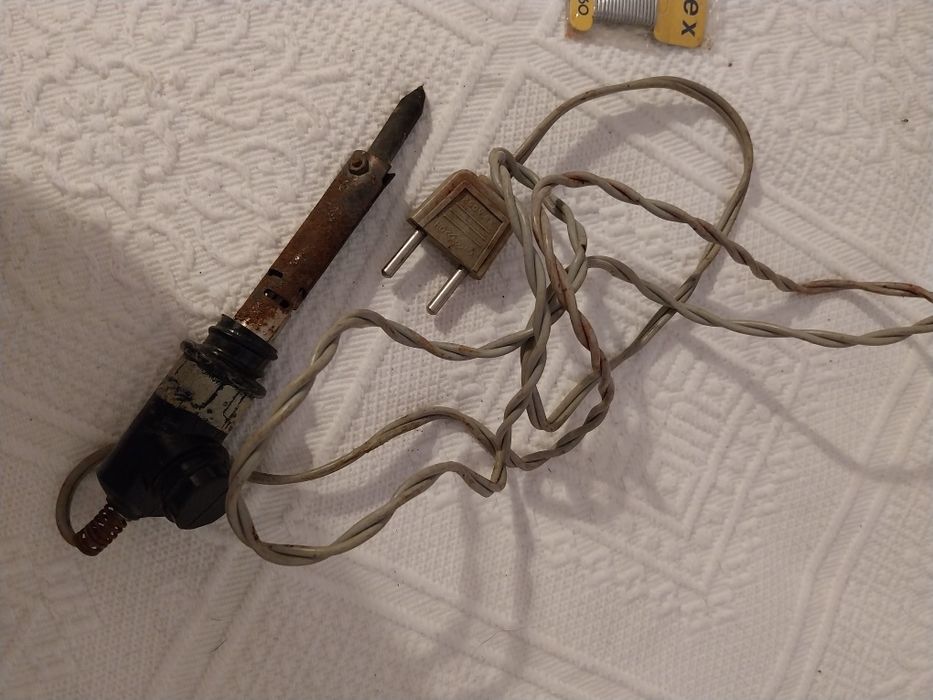 Aparelho de soldar antigo, anos 40, Soldering Iron 60W 220V + electrón