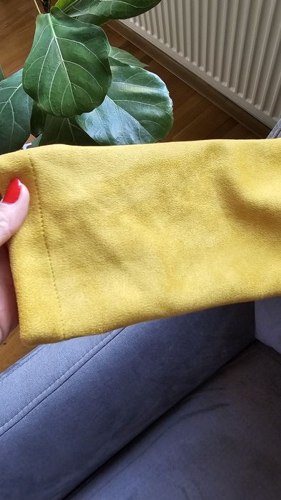 Ramoneska zamszowa żółta dziewczęca 158.