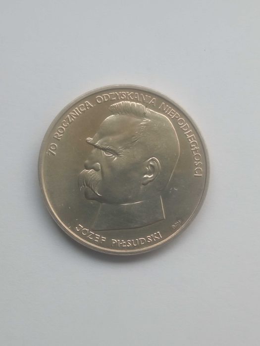 Srebrna moneta 50 000 zł Józef Piłsudski 1988 – 70. rocznica Niepodległości