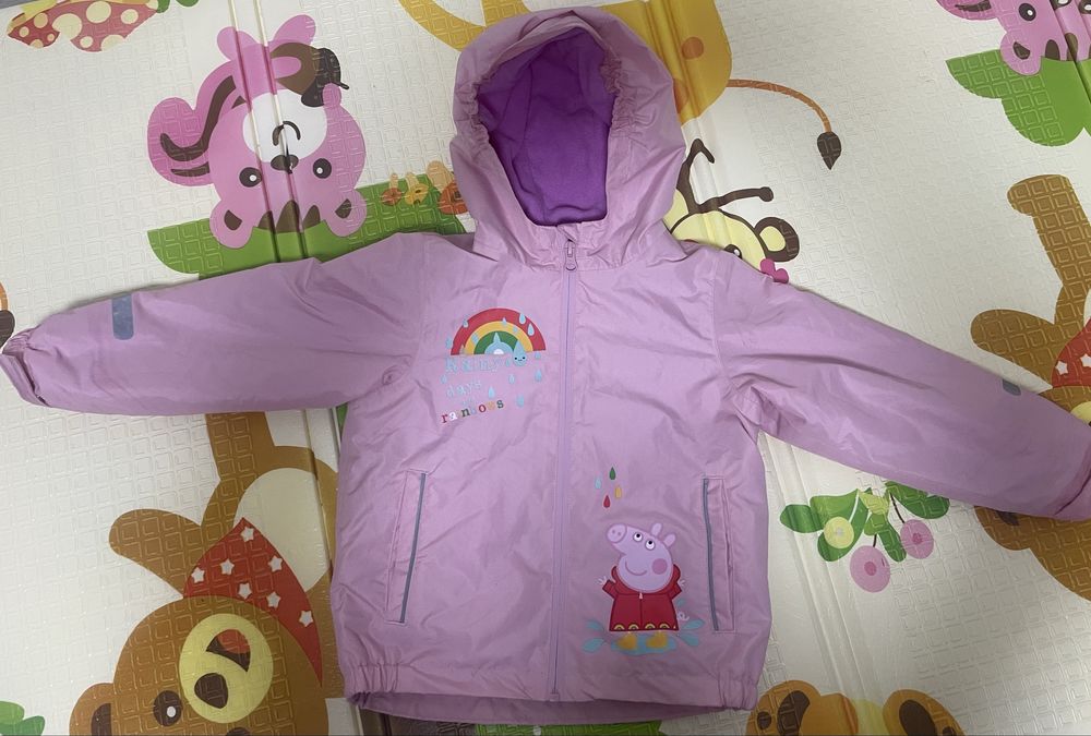 Куртка дощовик на флісі Пеппа  104розмір