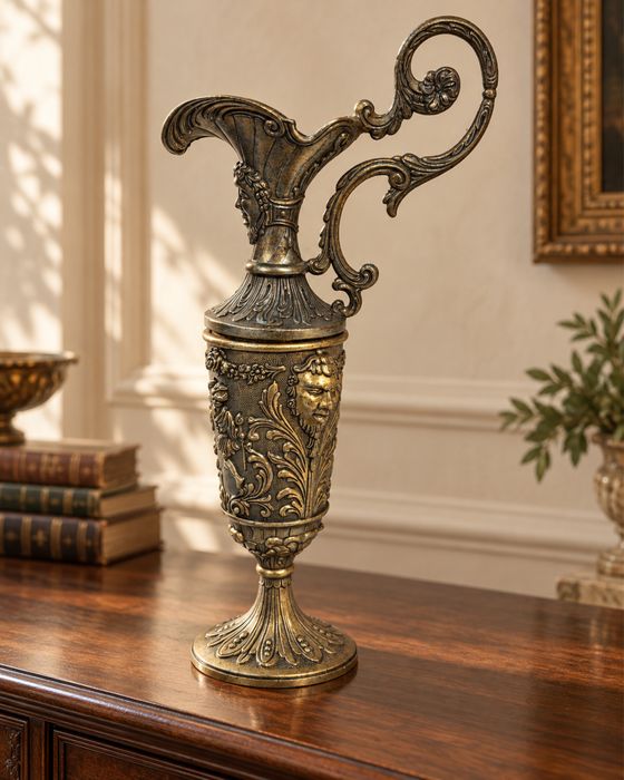 Jarra / Jarro Antigo em Bronze Italiano - Made in Italy (35 cm)