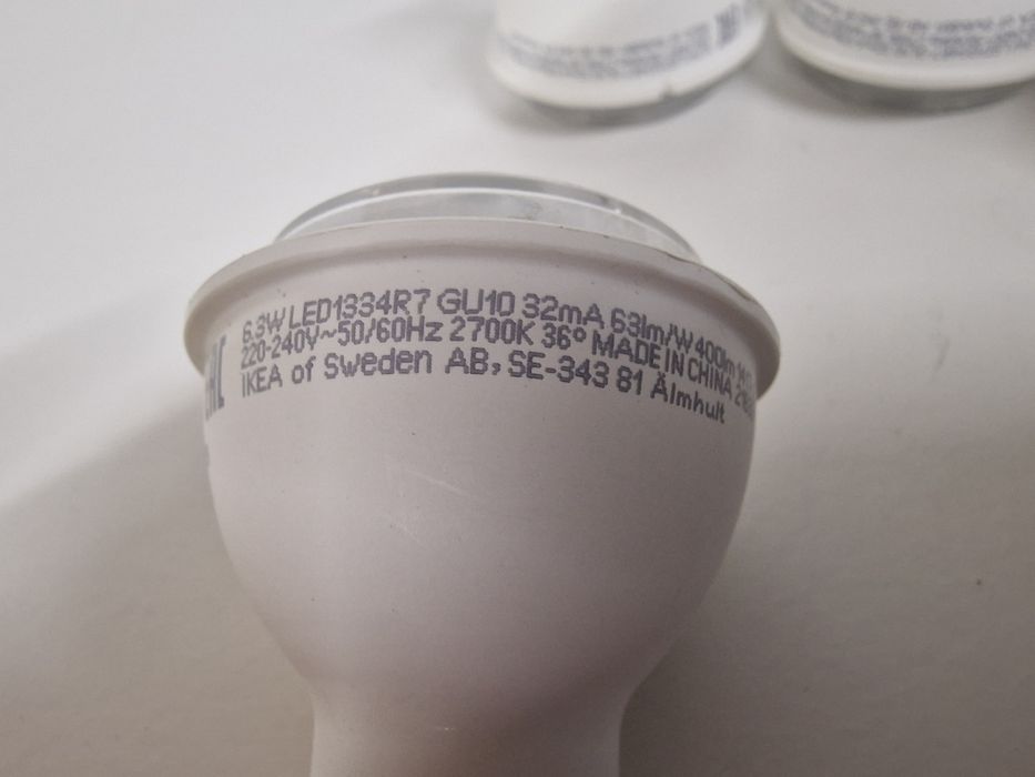 Lote lâmpadas GU10 Led ikea