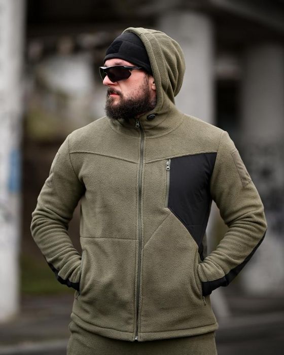 Флісовий спортивний тактичний костюм TARANTUL oliva/black мілітар олив