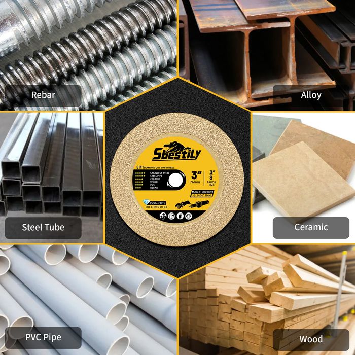 Диски алмазные по стеклу, металу, плитке, круги болгарки ∅76х10, ∅56,