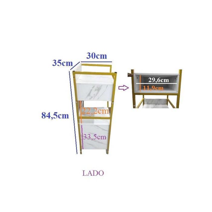Armário de Estética e Beleza Dourado e Branco NOVO e PROFISSIONAL
