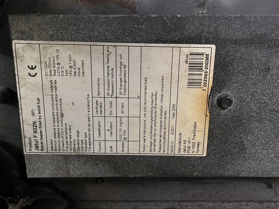 Piec kominek koza jotul