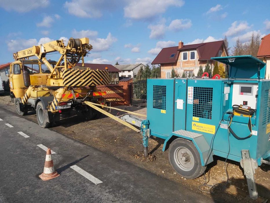 Wynajem wciągarki kablowej VOLTA 5500 5,5 t, 1000 m liny z operatorem