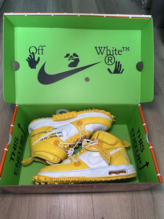 Nike Air Force 1 Mid Off-White Varsity Maize