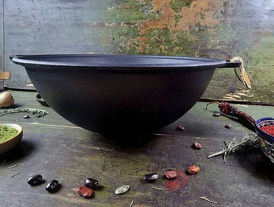 Азиатский казан для плову от 5л до 15л Крышка, крышка-сковорода Казани