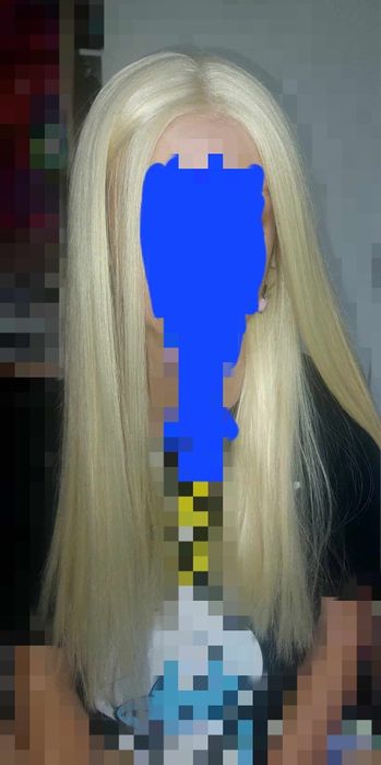 Peruka lace front- blond 58 cm