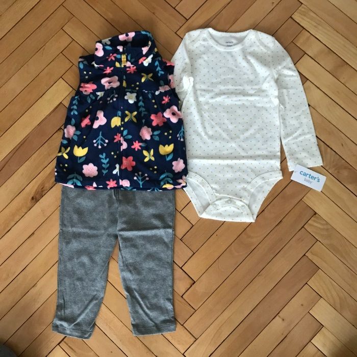 Костюм (боді+ штани+ жилетка) Carters Картерс тройка 1 - 5 роки