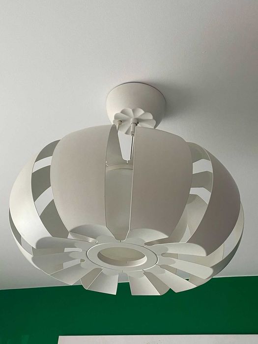 Lampa wisząca IKEA | Biała lampa sufitowa Kwiatek / Nowoczesna / Loft