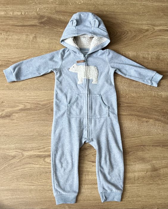 Человечек флисовый комбинезон Carters Картерс 18 месяцев