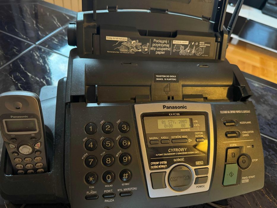 Sprzedam Fax Panasonic KX-FC195PD sprawny plus gratis folia 2x50 m