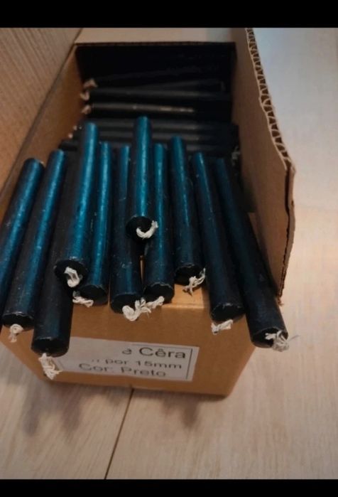 200 velas pretas de ritual , vela palito