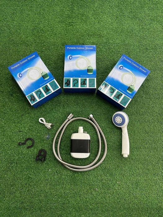 Похідний ДУШ із насосом! Акумуляторний ДУШ. Кемпінговий! Зарядка USB.