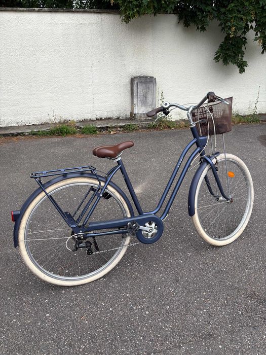 Bicicleta urbana Elops 520 LF aro 28, azul escuro + bicicleta EMT TEAM PRO 4210