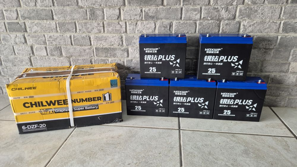 5 Baterias motas bicicletas elétricas Chilwee Grafeno 60V 20Ah 25Ah 6-DZF20 6-DZF25