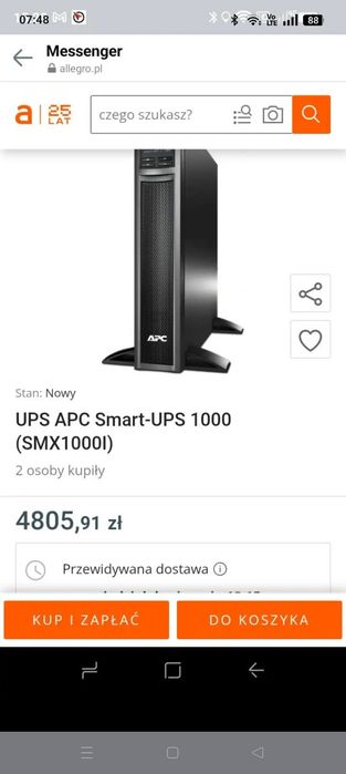 Magazyn energii zasilacz awaryjny ATC smx 1000
UPS firma ATC sprawny