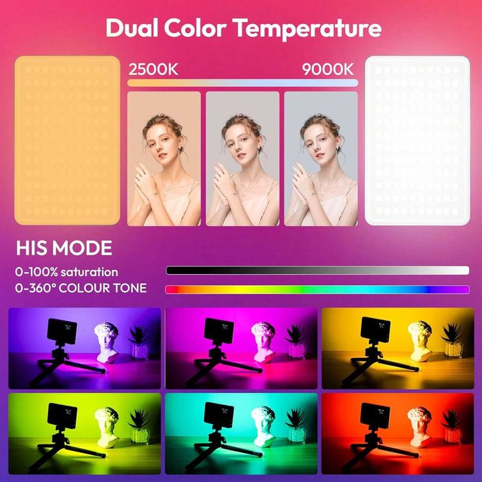 Luz LED RGB Ulanzi VL120 Bateria 3100mAh – Ideal para Vlog/Foto NOVO