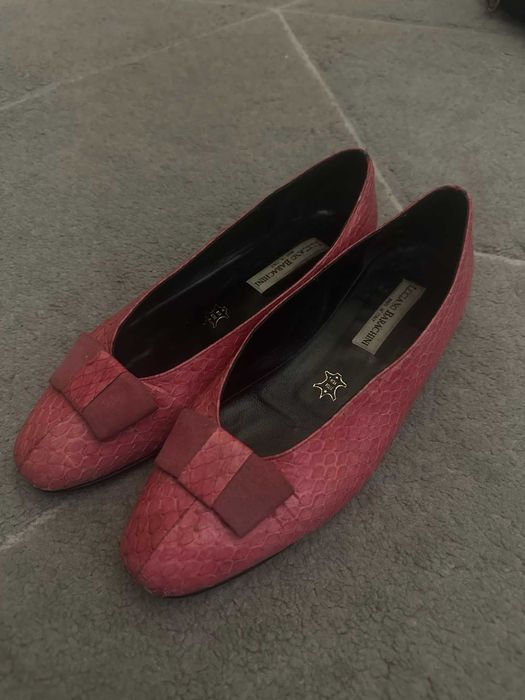 Różowe skórzane baleriny Luciano Barachini r. 38