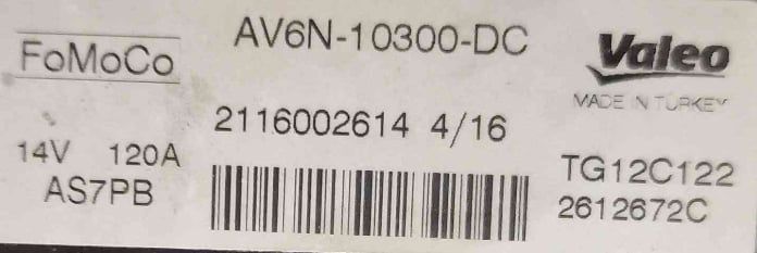 Alternador AV6N10300DC - FORD FOCUS III