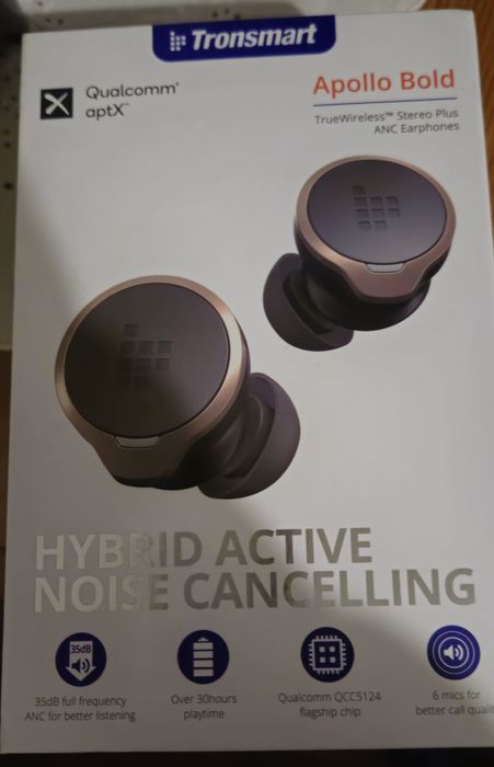 Tronsmart Apollo Bold – Cancelamento de Ruído Ativo (ANC) – Impecáveis